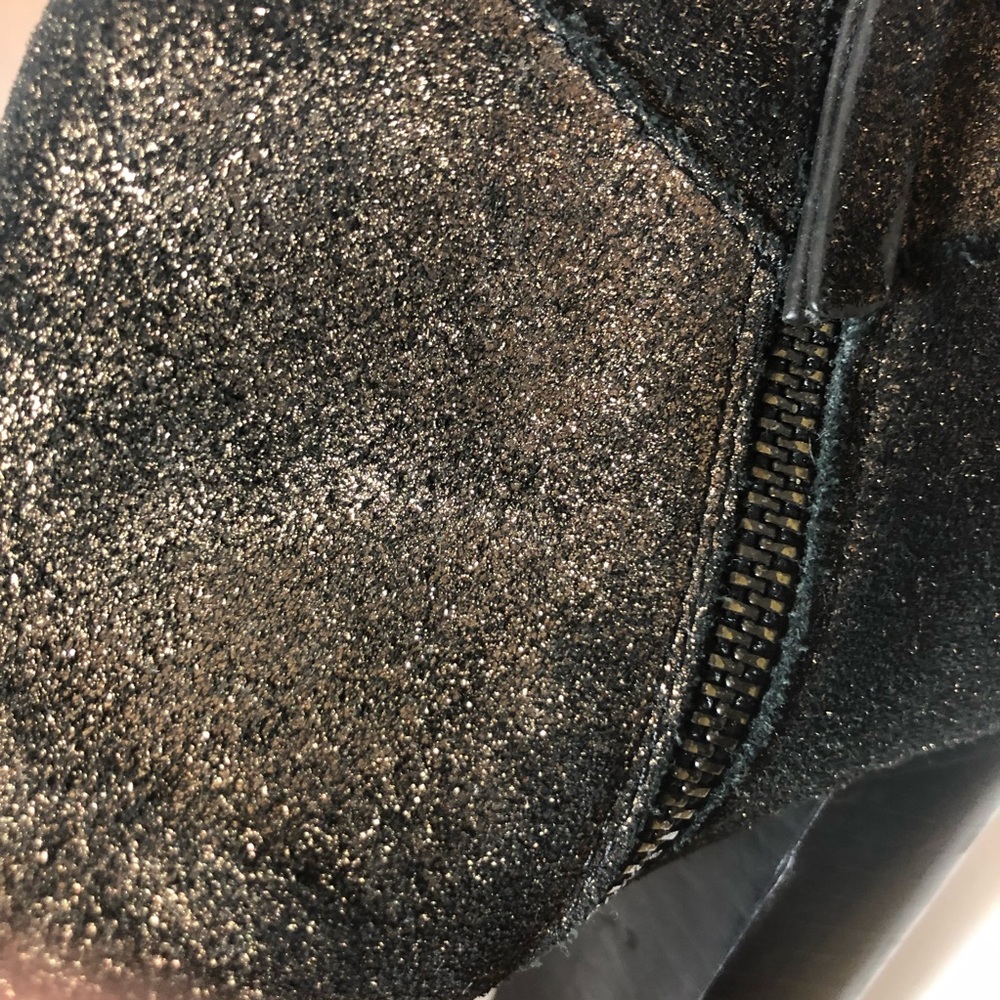 & Other Stories Metallic Genuine Leather Ankle Bootie Sz 7 - Picture 5 of 7